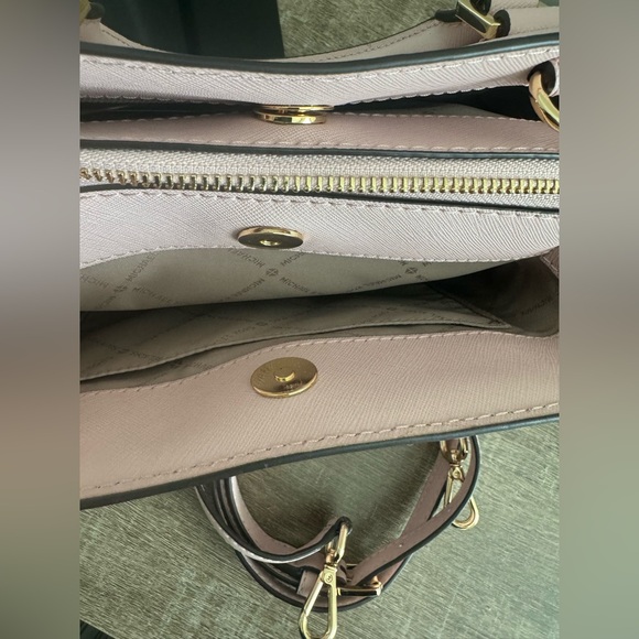 NWT MICHAEL KORS SAVANNAH BLOSSM  SMALL SATCHEL SAFFIANO LEATHER - Picture 9 of 10